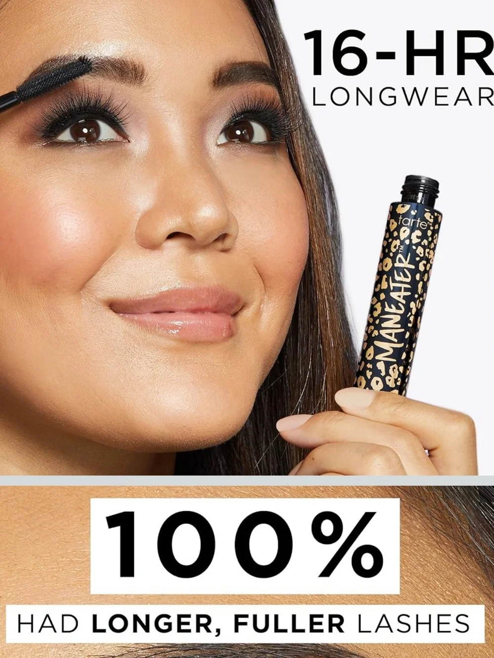 tarte Maneater Mascara with Cinnamon Satin Blush and Berry Blush and Glow